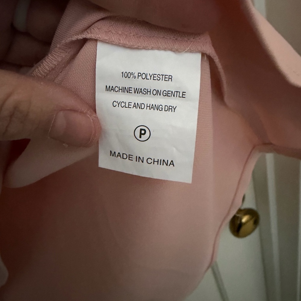 Marie Oliver Blush Pink Blouse with White Trim - Picture 5 of 5